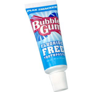 Bubblegum Flavored Fluoride Free Toothpaste.
